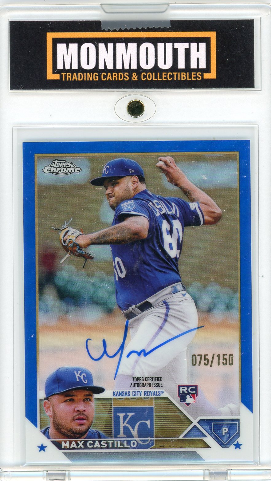 2023 Topps Chrome Update Rookie Auto Blue Refractors Max Castillo /150