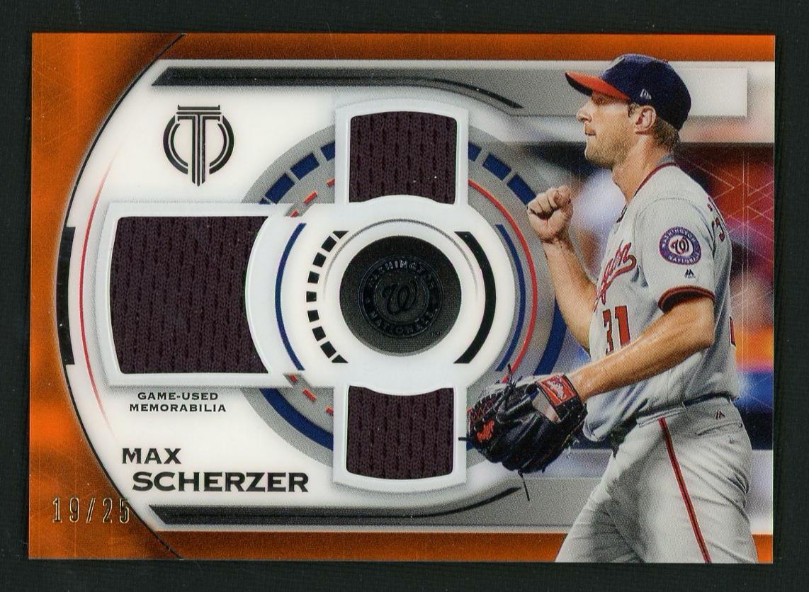 2019 Topps Tribute Orange Max Scherzer #TTR-MS Patch /25