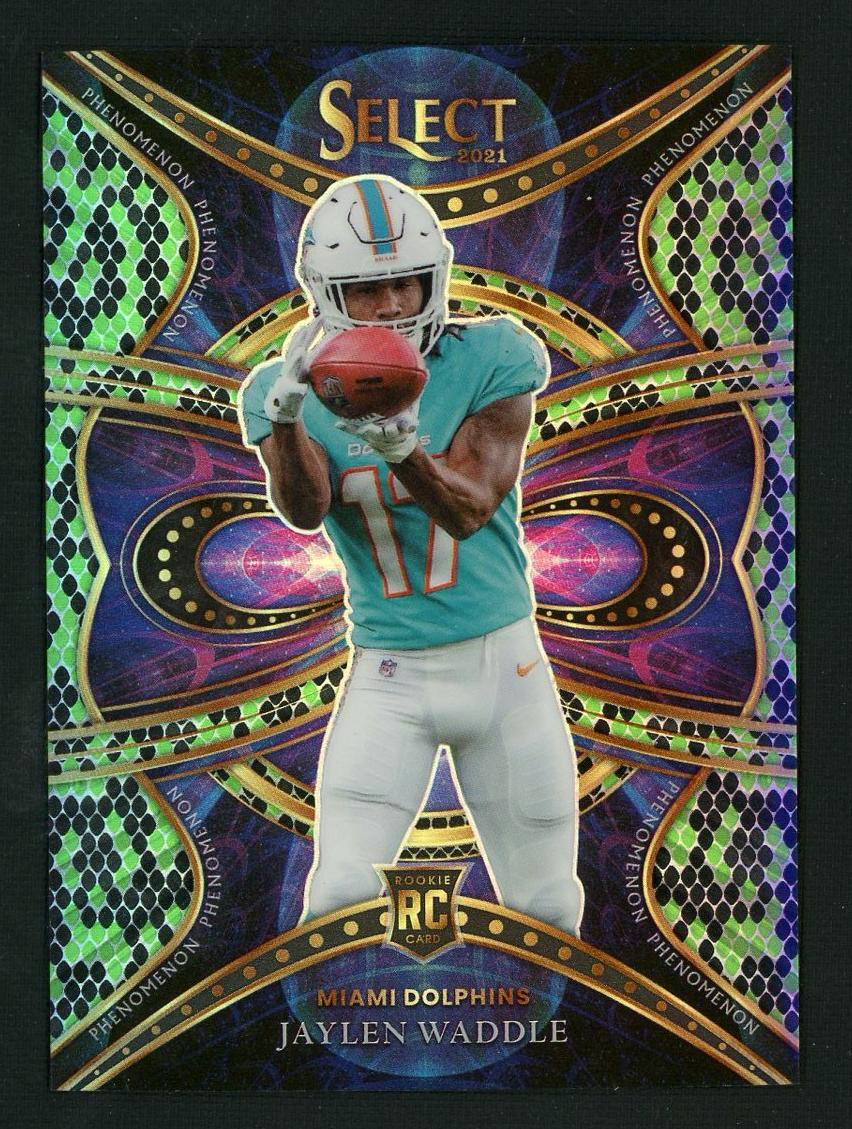 2021 Panini Select Phenomenon Jaylen Waddle #PHE-20 RC Prizm /2