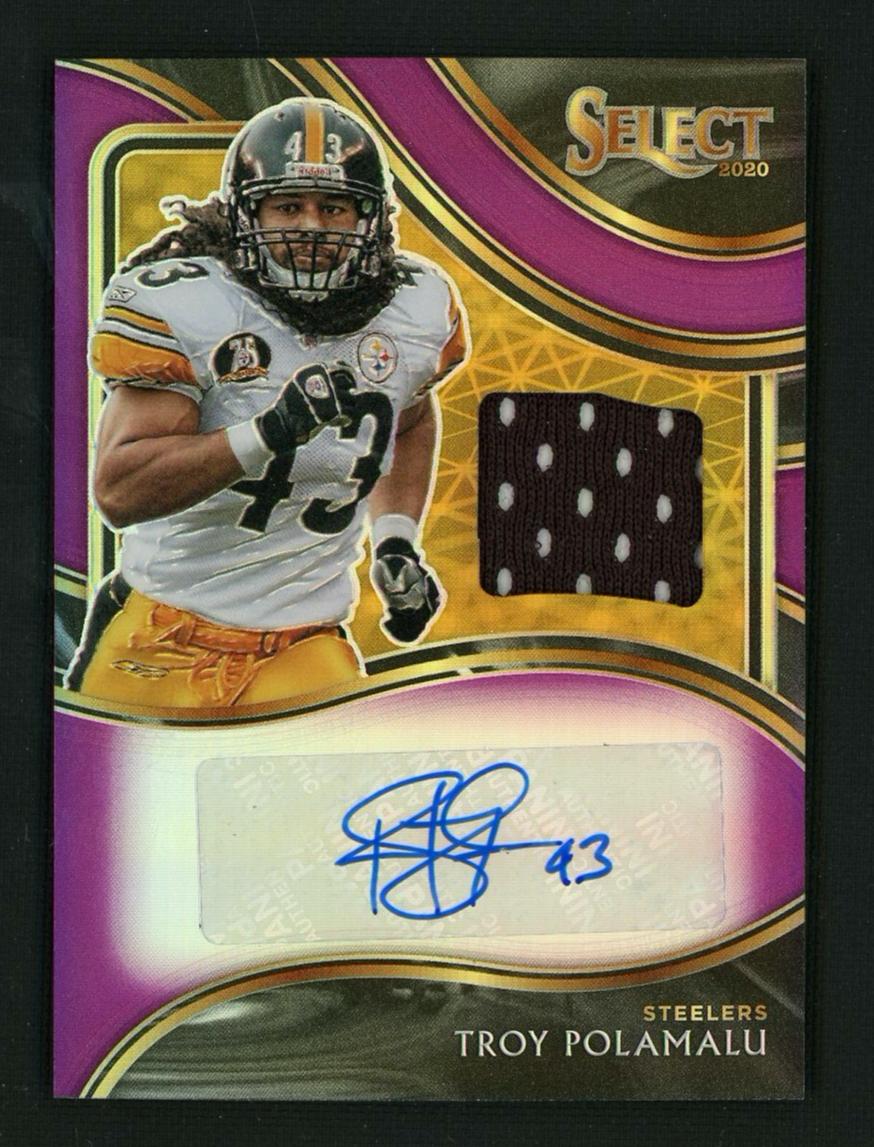 2020 Panini Select Troy Polamalu #SM-TPO Patch Auto /25