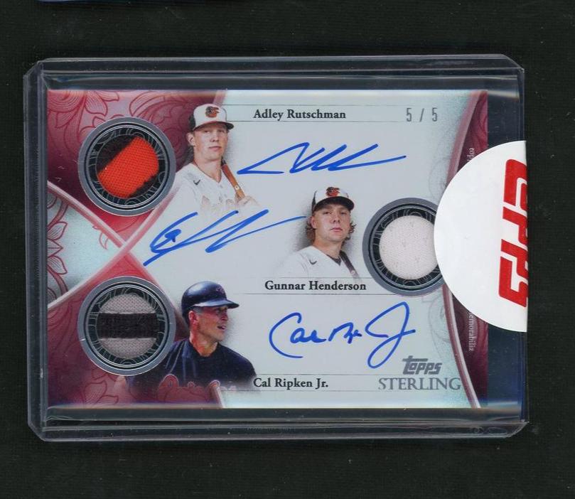 2024 Topps Sterling Triple Auto Rutschman/Henderson/Ripken #SSTAR-RHR /5