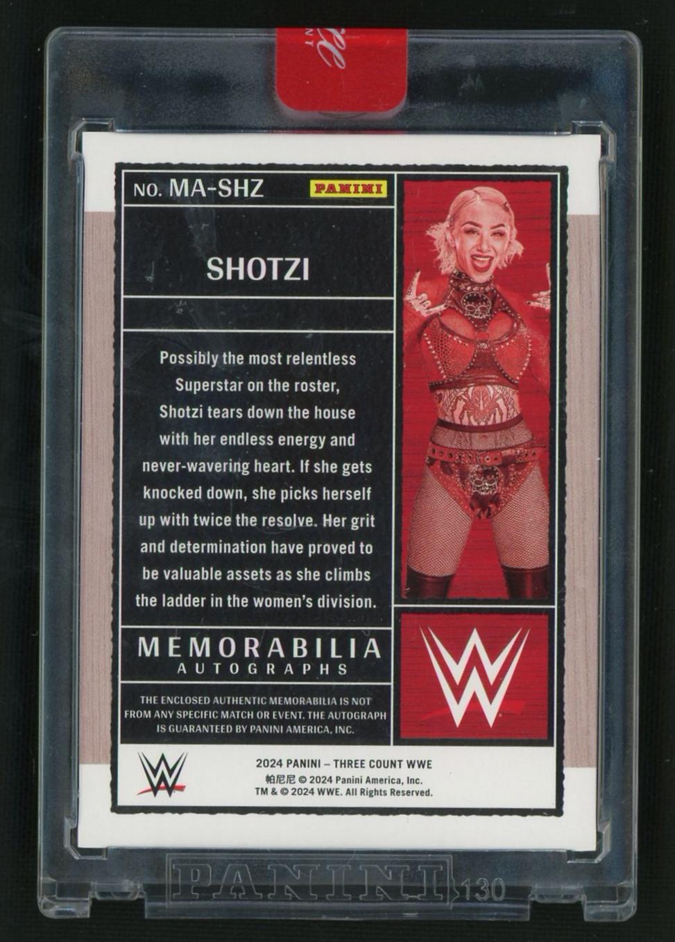 2024 Panini Three Count Shotzi #MA-SHZ Auto /149