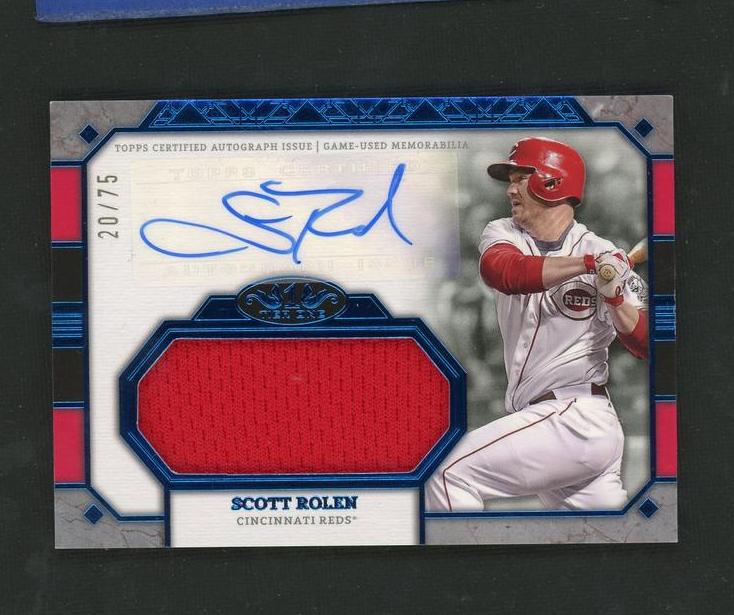 2024 Topps Tier One Scott Rolen Jumbo Autographed Relic Card /75 Cincinnati Reds