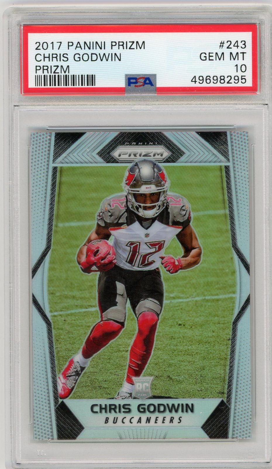 2017 Panini Prizm #243 Chris Godwin Silver Prizm PSA 10