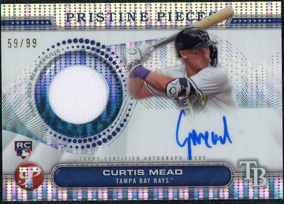 2024 Topps Pristine Curtis Mead Pristine Pieces Rookie Patch Auto /99