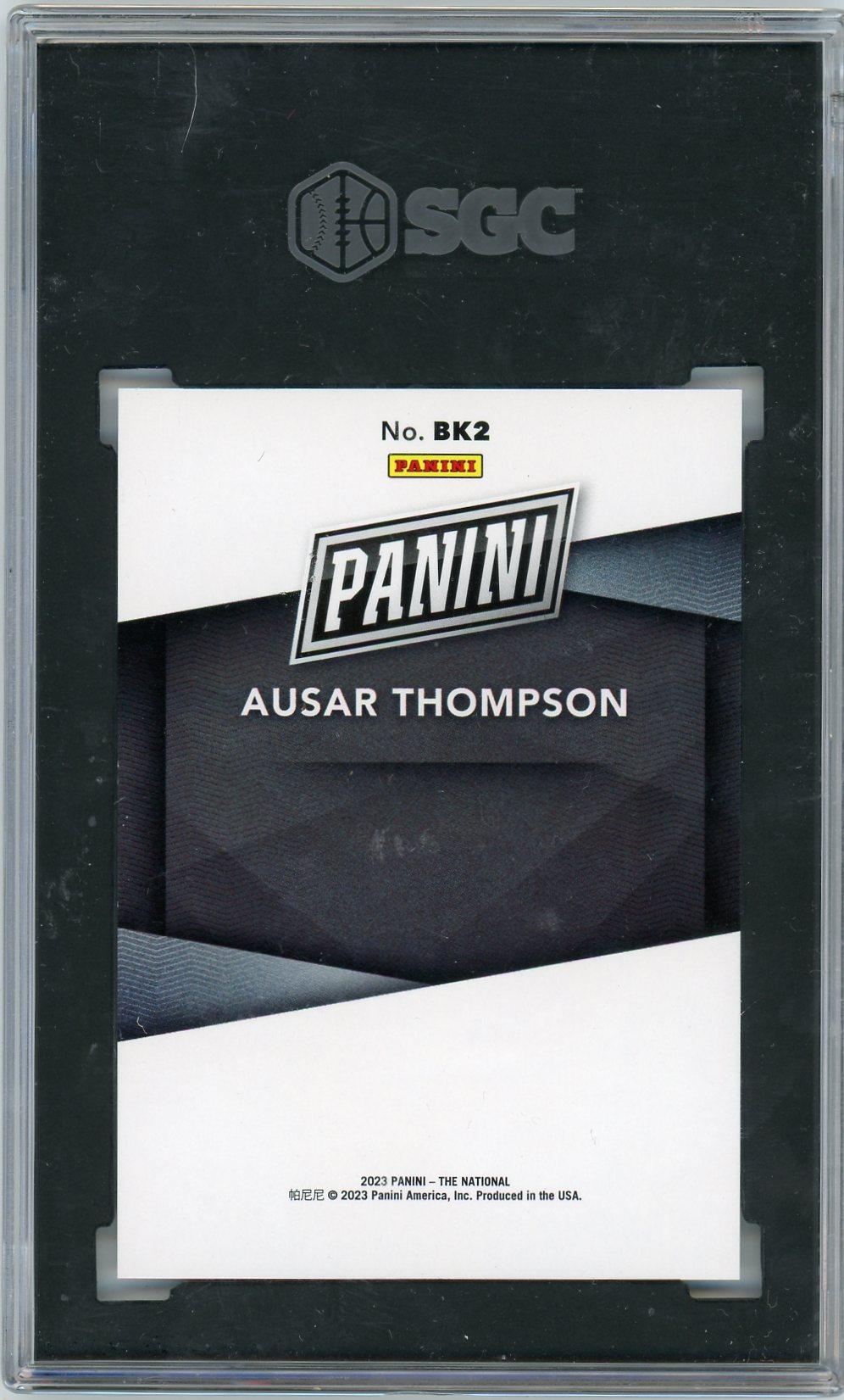 2023 Panini The National Ausar Thompson #BK2 Blue /50 SGC 9.5