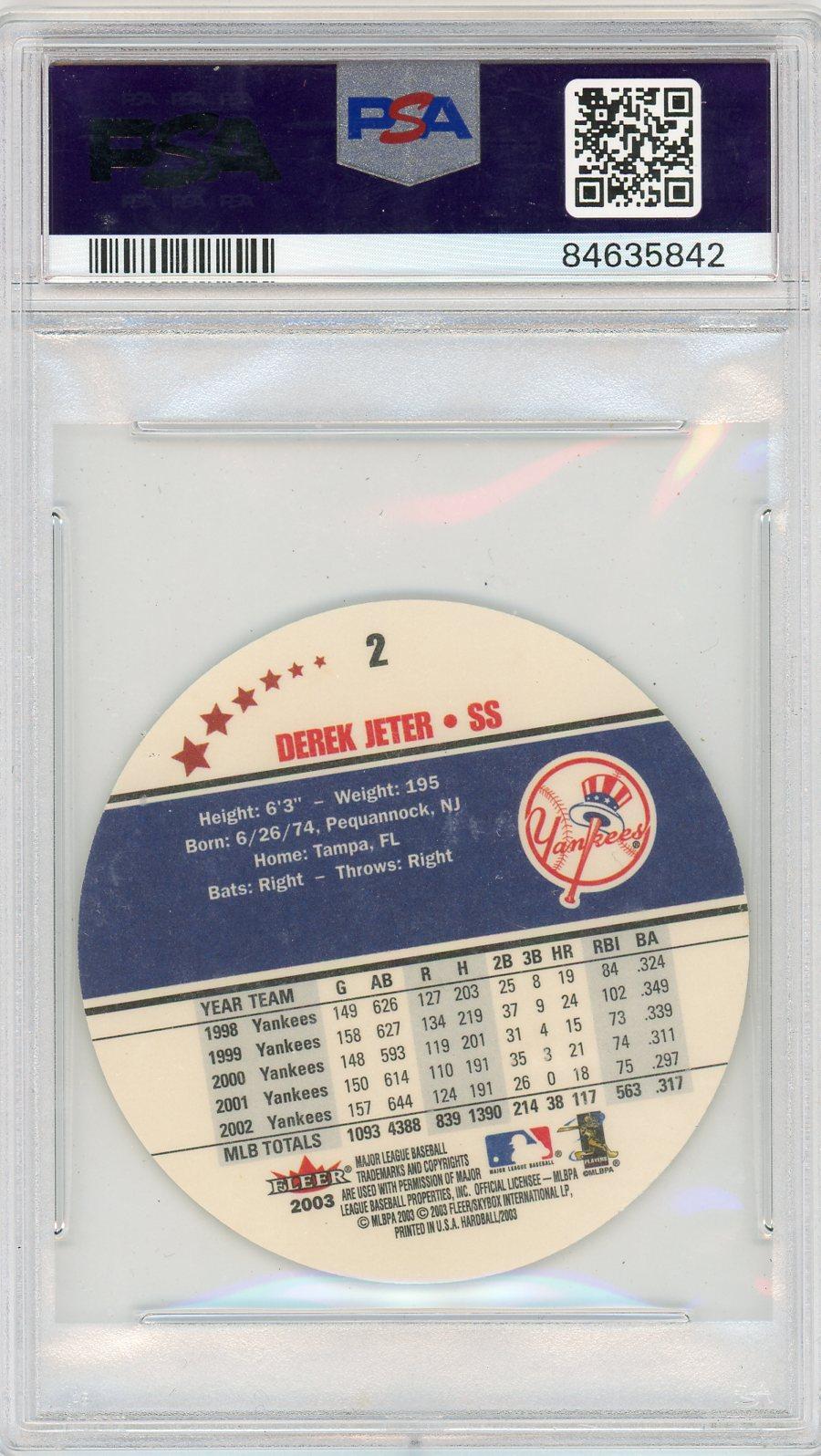 2003 Fleer Hardball Derek Jeter #2 PSA 10