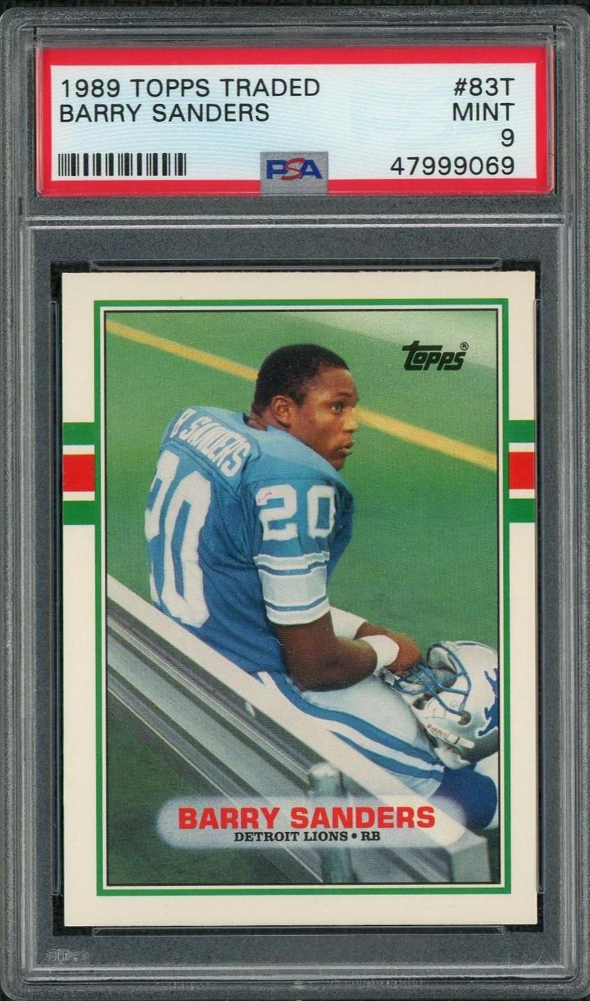 1989 Topps Traded Barry Sanders #83T PSA 9