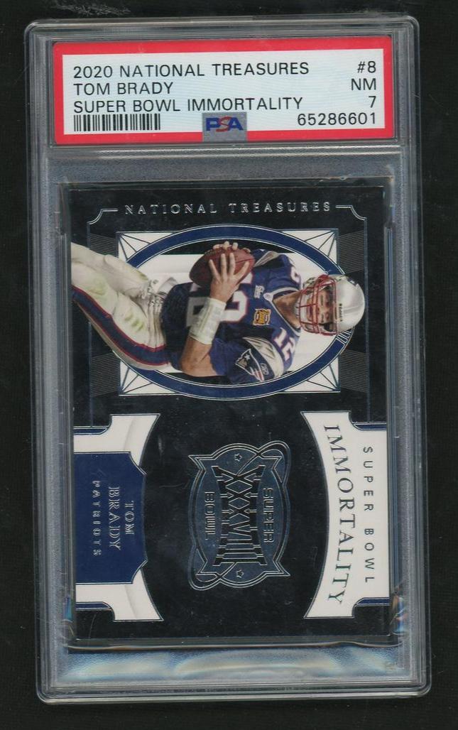 2020 Panini National Treasures Super Bowl Immortality Tom Brady #SB-8 PSA 7
