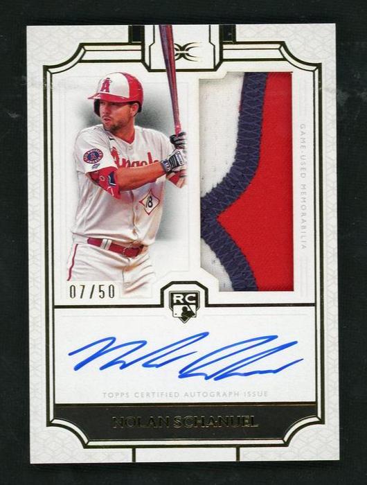 2024 Topps Definitive Collection DRC-NS Nolan Schanuel Rookie /50 Angels Auto