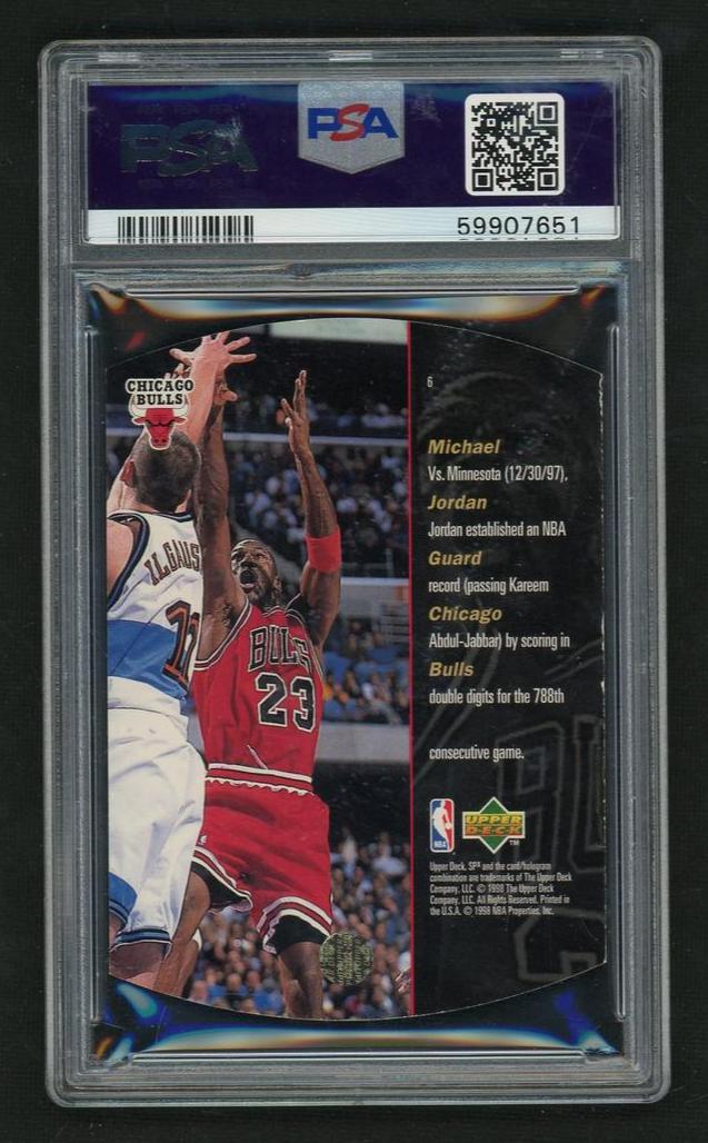 1997 Upper Deck SPx 6 Michael Jordan PSA 7 NM Chicago Bulls