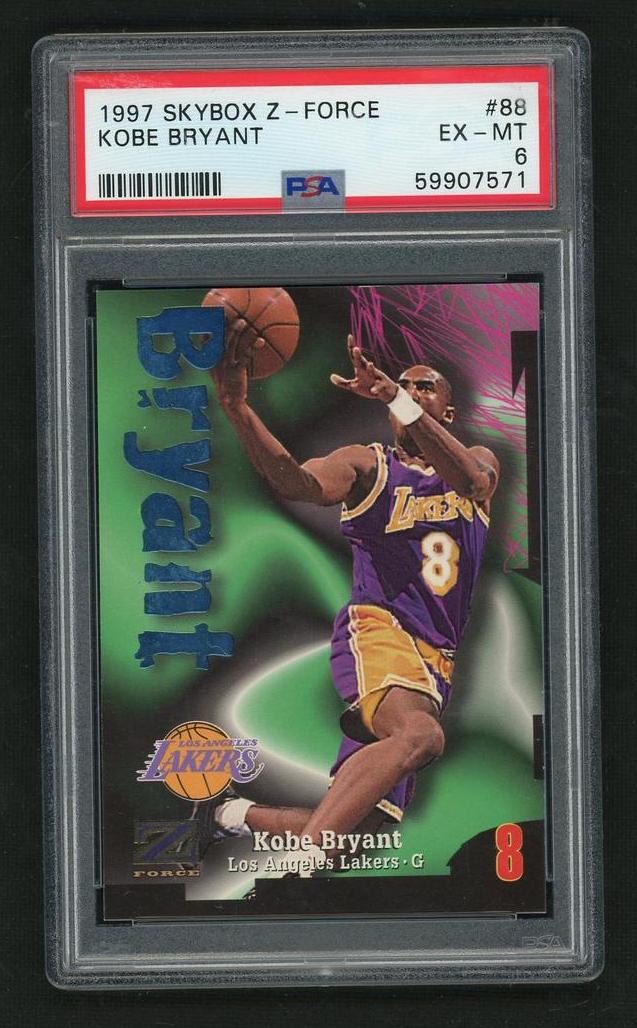 1997 Skybox Z-Force #88 Kobe Bryant Rookie PSA 6 EX-MT Los Angeles Lakers