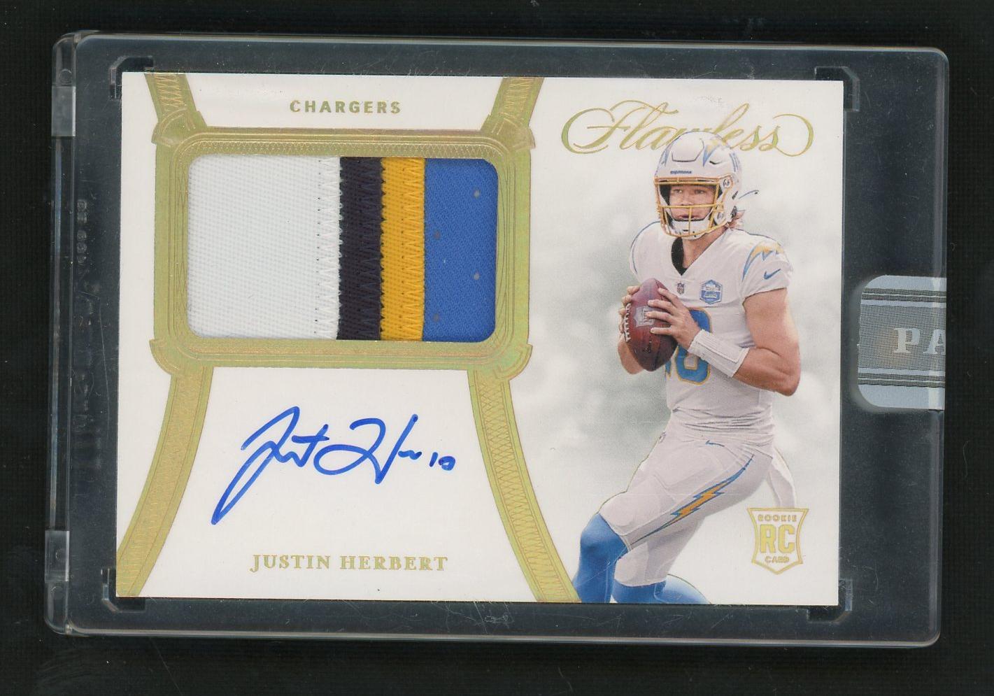 2020 Panini Flawless Justin Herbert #RPA-JHE RC RPA 1/1 White Box