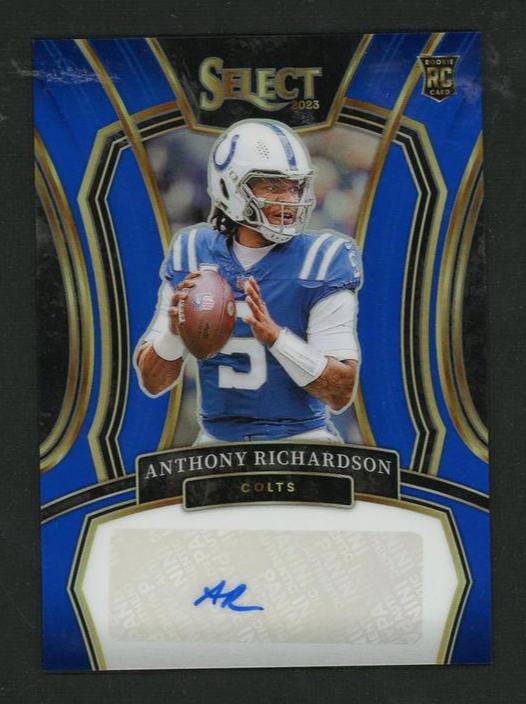2023 Panini Select Rookie Sigs Blue Prizm Anthony Richardson #RSI-ARI RC Auto/99
