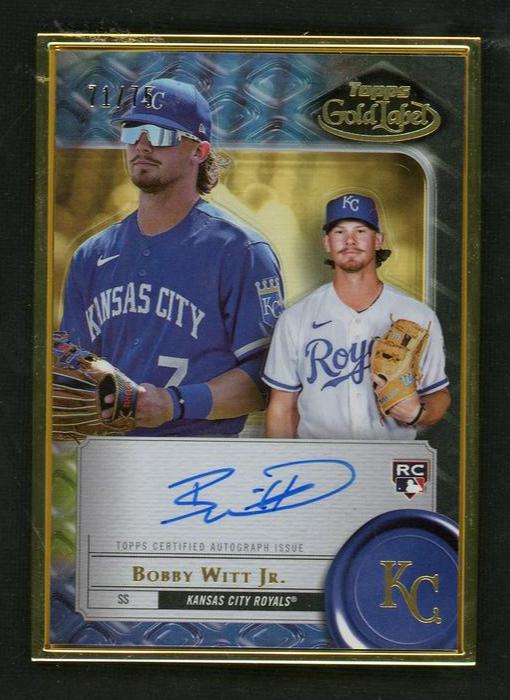 2022 Topps Gold Label Framed Bobby Witt Jr. #FA-BWJ RC Auto /75