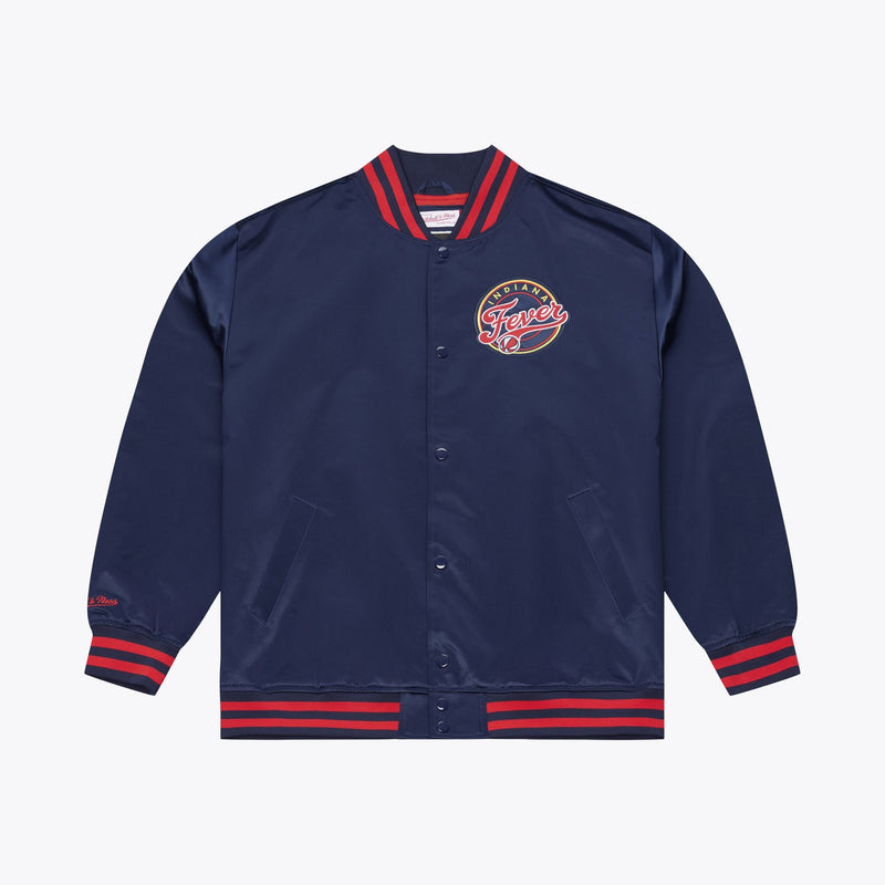 Mitchell & Ness Indiana Fever Navy Lightweight Satin Full-Snap Jacket