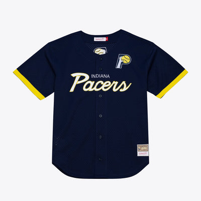 Mitchell & Ness Indiana Pacers Navy Head Coach Full-Button Fashion Jersey