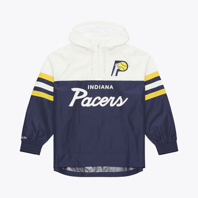 Mitchell & Ness Indiana Pacers Navy Head Coach Lightweight Anorak Quarter-Zip Windbreaker