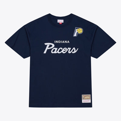 Mitchell & Ness Indiana Pacers Navy Head Coach T-Shirt