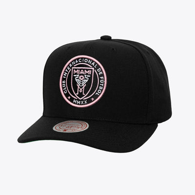 Mitchell & Ness Inter Miami CF Black Team Ground 2.0 Pro Crown Snapback