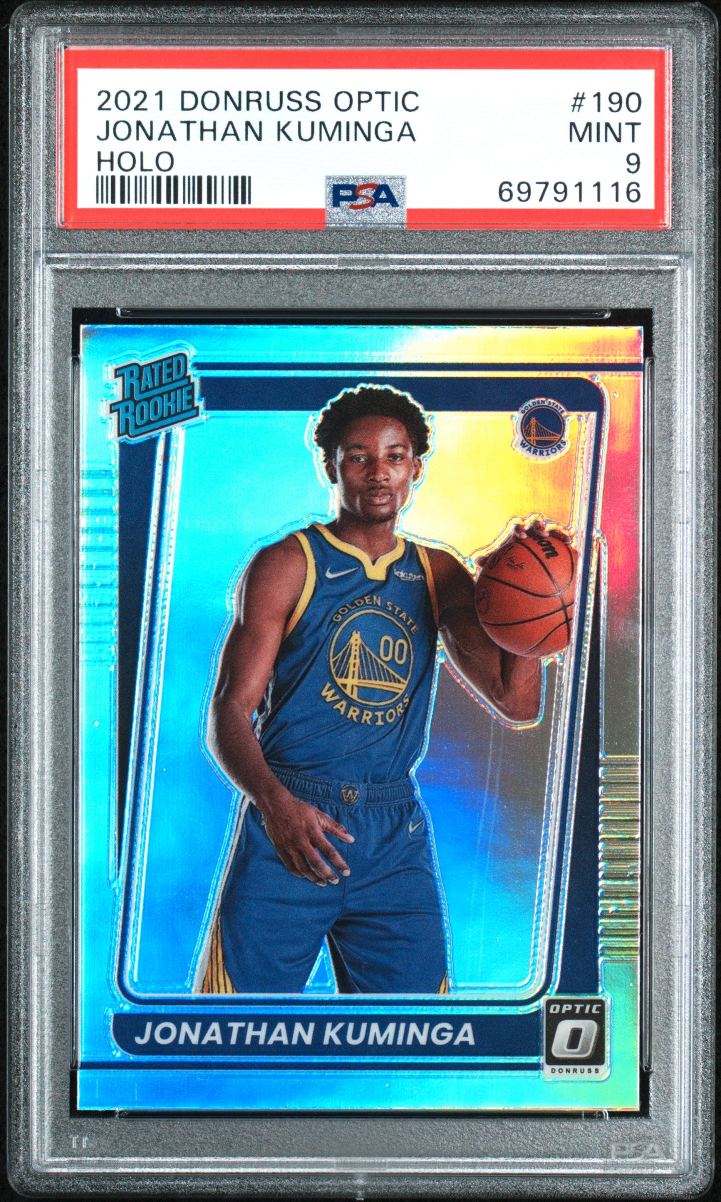 2021 Donruss Optic Holo Jonathan Kuminga #190 RC PSA 9