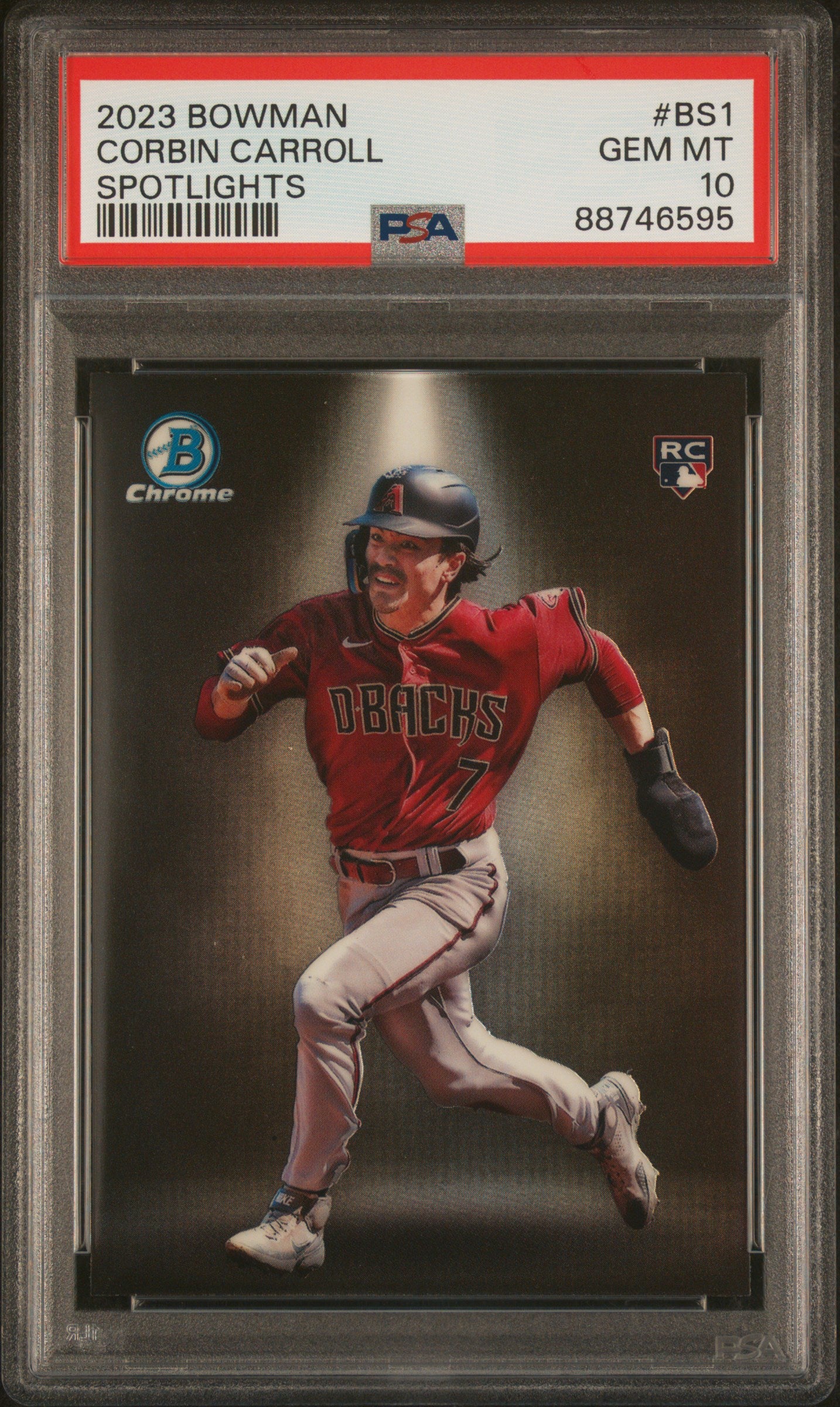 2023 Bowman #BS1 Corbin Carroll Chrome Spotlight PSA 10