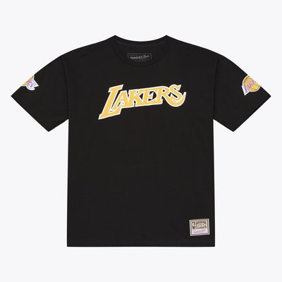 Mitchell & Ness Jerry West Los Angeles Lakers Black Classic Name & Number T-Shirt