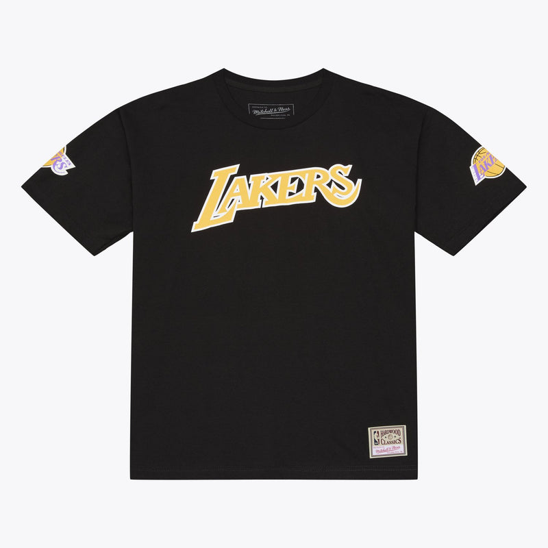 Mitchell & Ness Jerry West Los Angeles Lakers Black Classic Name & Number T-Shirt