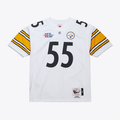 Mitchell & Ness Joey Porter Pittsburgh Steelers 2005 White Authentic Jersey