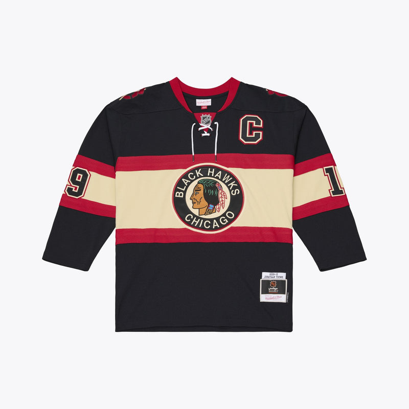 Mitchell & Ness Jonathan Toews Chicago Blackhawks Black 2009-10 Alternate Power Play Jersey