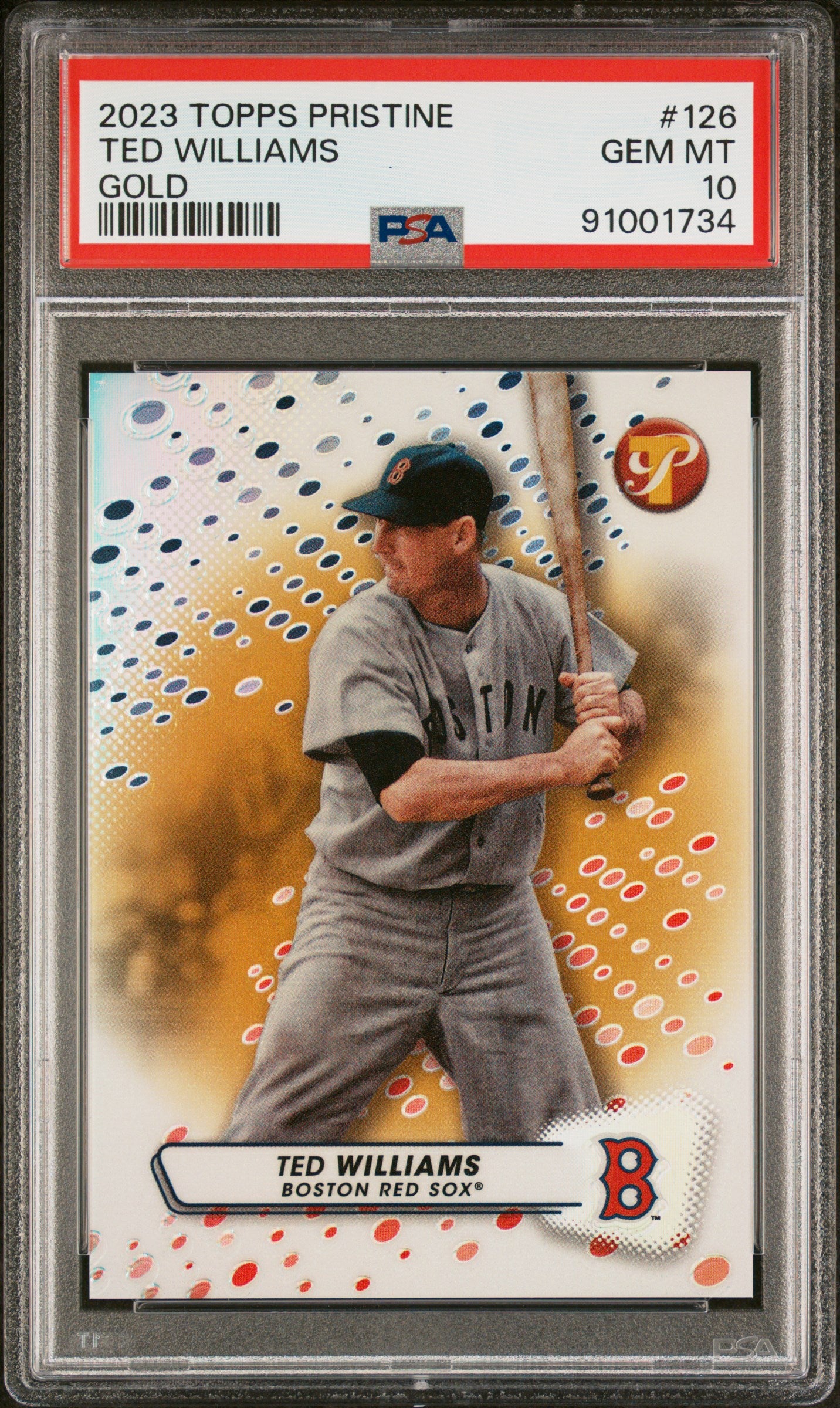 2023 Topps Pristine Gold Ted Williams /50 #126 PSA 10