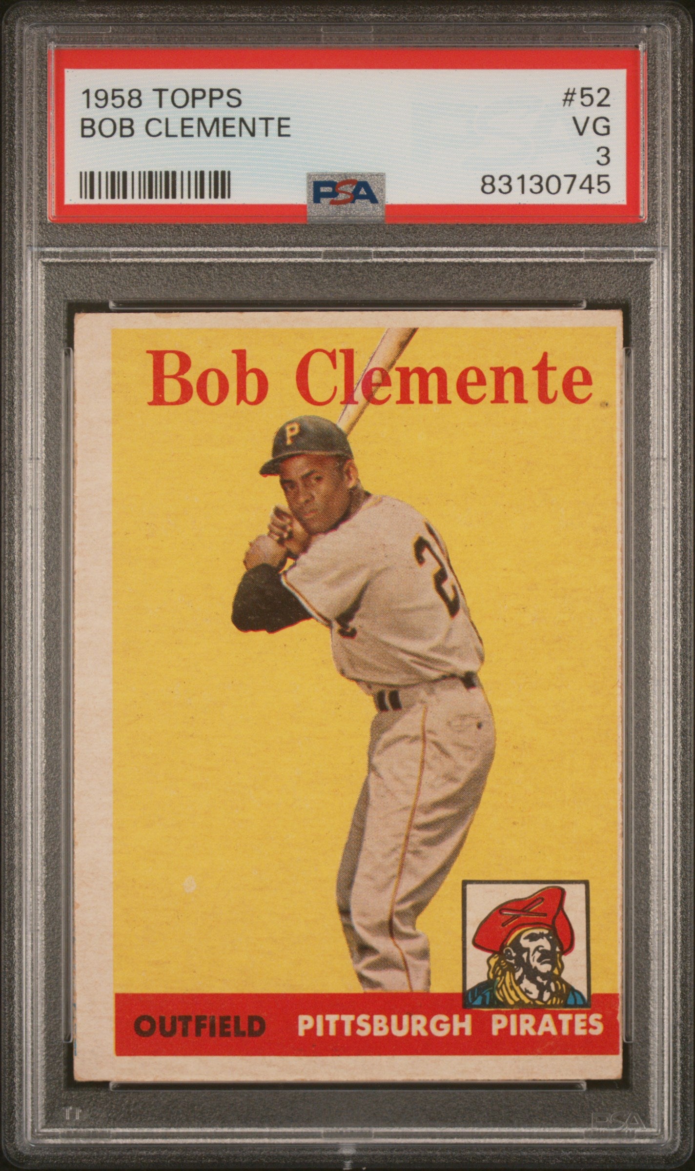 1958 Topps Bob Clemente #52 PSA 3