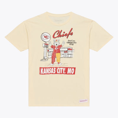 Mitchell & Ness Kansas City Chiefs Cream Deli T-Shirt