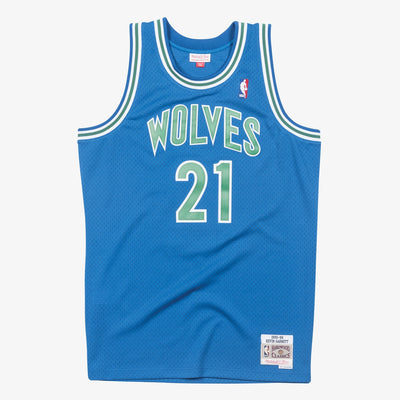 Mitchell & Ness Kevin Garnett Minnesota Timberwolves 1995-96 Blue Swingman Player Jersey
