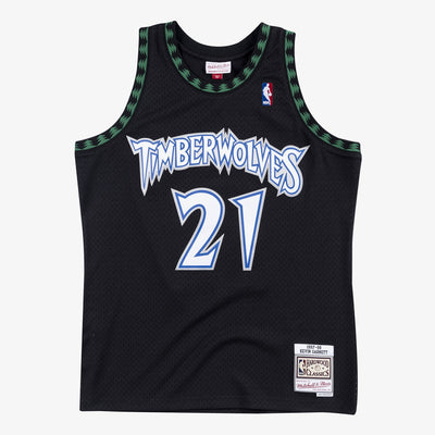 Mitchell & Ness Kevin Garnett Minnesota Timberwolves 1997-98 Black Swingman Player Jersey