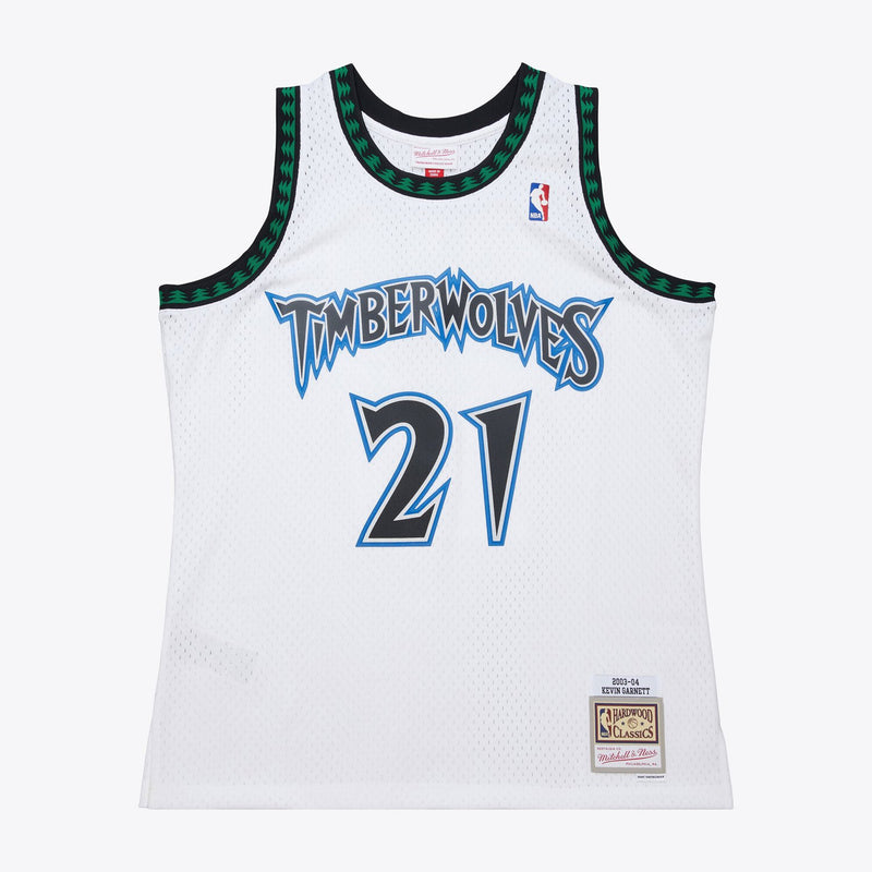 Mitchell & Ness Kevin Garnett Minnesota Timberwolves 2003-04 White Swingman Jersey