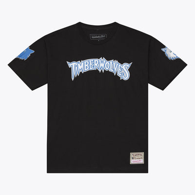 Mitchell & Ness Kevin Garnett Minnesota Timberwolves Black Classic Name & Number T-Shirt