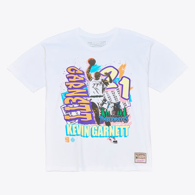 Mitchell & Ness Kevin Garnett Minnesota Timberwolves White Bright Side Classic T-Shirt
