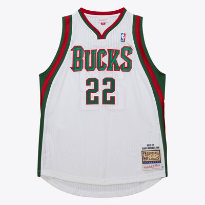 Mitchell & Ness Khris Middleton Milwaukee Bucks 2013-14 White Authentic Jersey