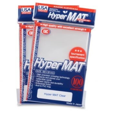 KMC Hyper Matte Sleeves (100 Count) - Clear
