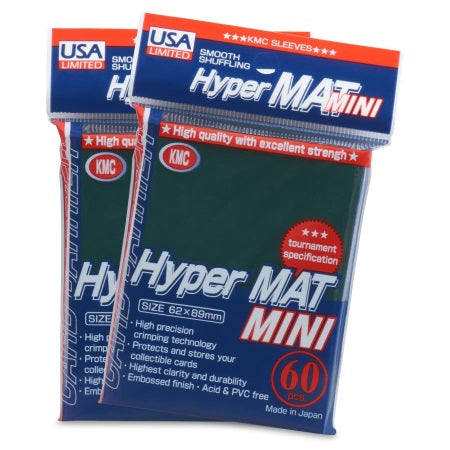 KMC Hyper Matte Mini Sleeves (60 Count) - Green