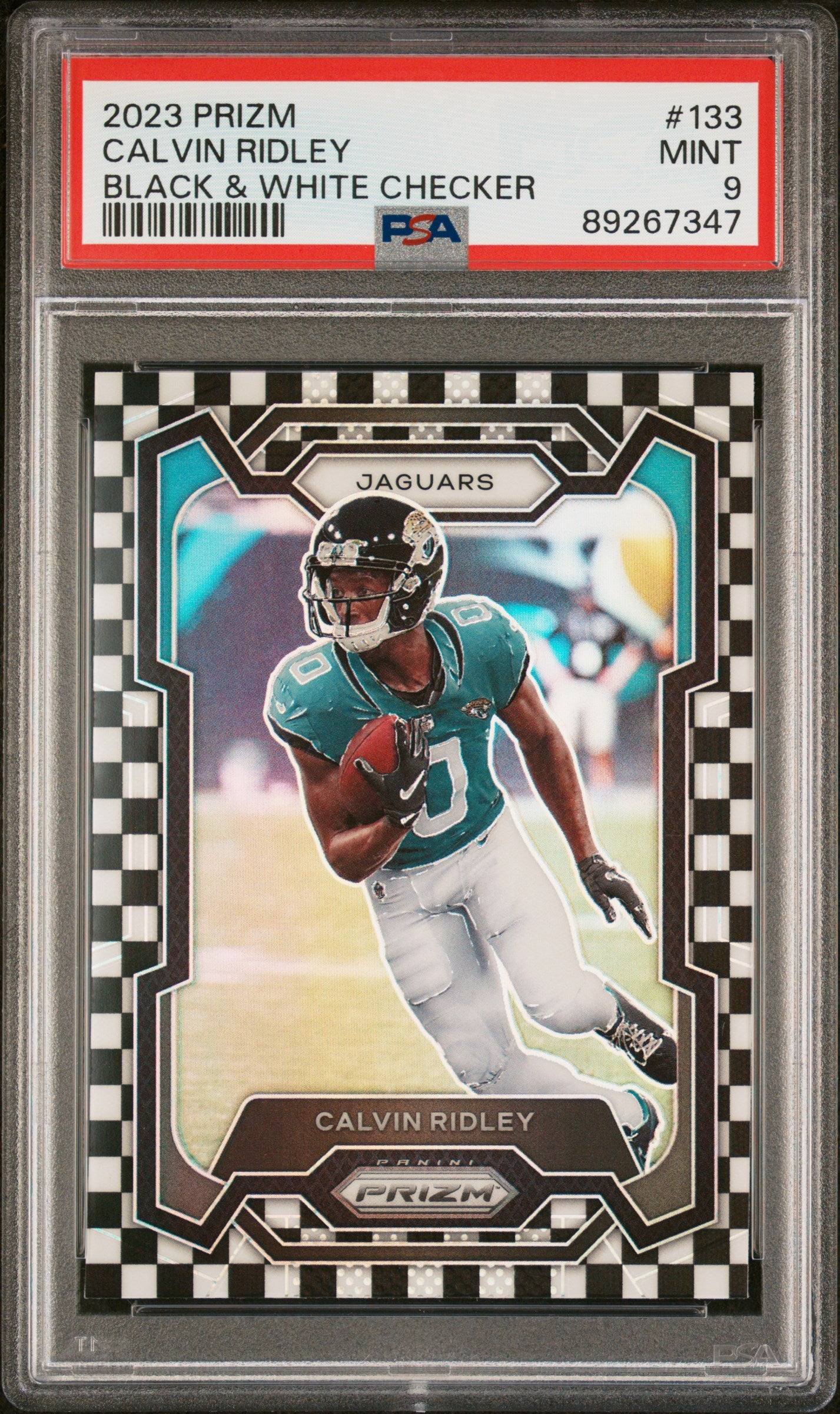 2023 Prizm Checkerboard Calvin Ridley #133 PSA 9