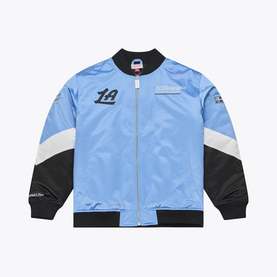 Mitchell & Ness LA Clippers Light Blue Triple Check Heavyweight Satin Full-Zip Jacket