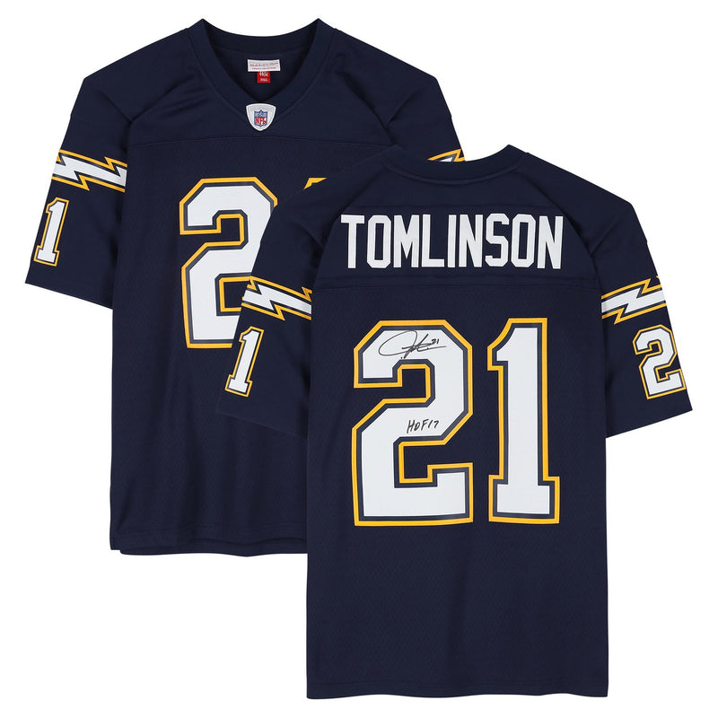 Ladainian Tomlinson San Diego Chargers Fanatics Authentic Autographed Navy Mitchell & Ness Replica Jersey with "HOF 17" Inscription