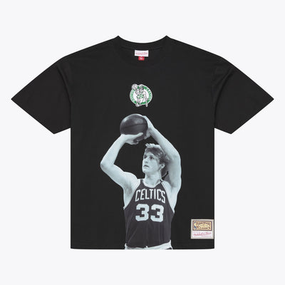 Mitchell & Ness Larry Bird Boston Celtics Black Player T-Shirt