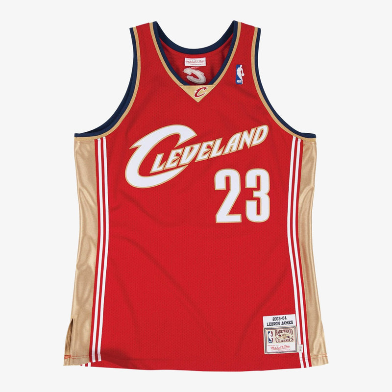 Mitchell & Ness LeBron James Cleveland Cavaliers 2003-04 Wine Authentic Jersey