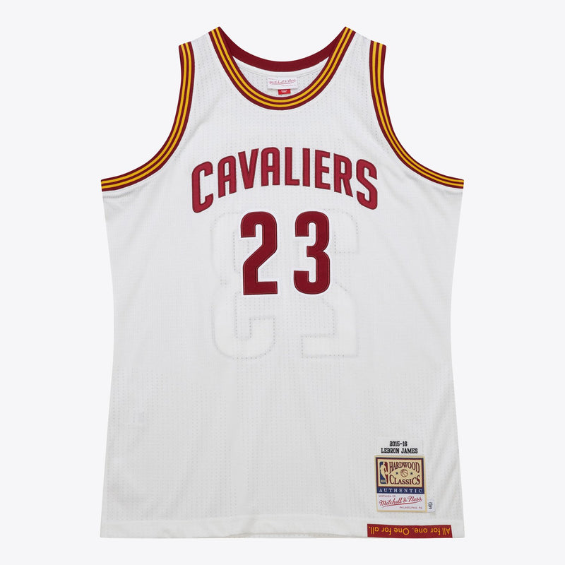 Mitchell & Ness LeBron James Cleveland Cavaliers 2015-16 White Authentic Jersey