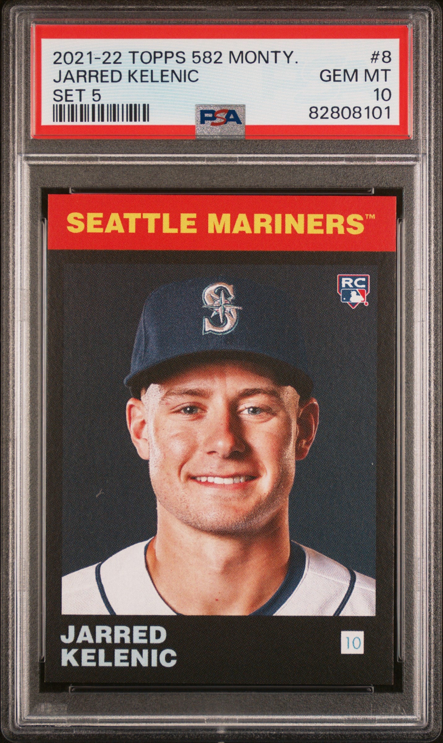 2021 Topps 582 Montgomery Jarred Kelenic #8 RC PSA 10