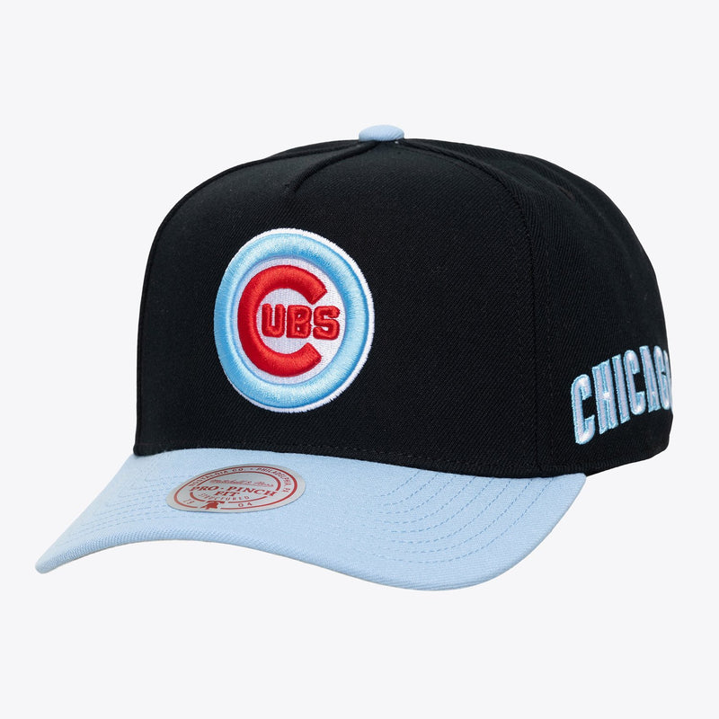 Mitchell & Ness Chicago Cubs Black/Light Blue Legendary Away Pro Pinch Snapback Hat