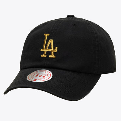 Mitchell & Ness Los Angeles Dodgers Black & Gold 1904 Dad Adjustable Hat